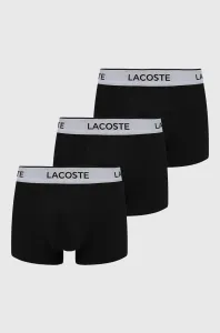 Boxerky Lacoste (3-pak) pánske, čierna farba