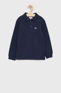 Detská bavlnená košeľa s dlhým rukávom Lacoste tmavomodrá farba, jednofarebná #8978871