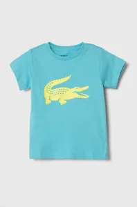 Detské tričko Lacoste tyrkysová farba, s potlačou #8700796