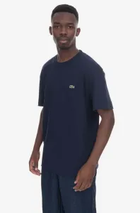 Bavlnené tričko Lacoste TH1708.166-166, tmavomodrá farba, jednofarebné
