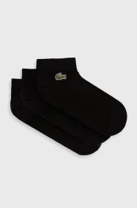 Ponožky Lacoste (3-pak) RA4183-5KC, pánske, čierna farba #6878119