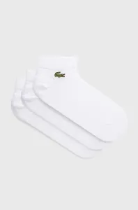 Ponožky Lacoste (3-pak) RA4183-5KC, pánske, biela farba #9152588