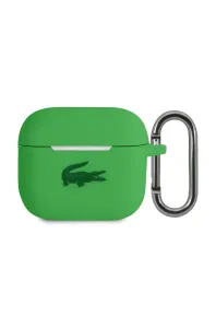 Lacoste Liquid Silicone Glossy Printing Logo Pouzdro pro Airpods 3 Green