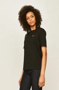 Bavlnené tričko Lacoste TF5441-001, čierna farba #161050