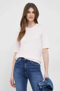 Bavlnené tričko Lacoste ružová farba #8674579