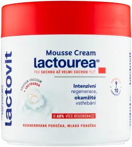 Lactovit Mousse cream Lactourea penový krém na tvár a telo, veľmi suchá pleť 400 ml