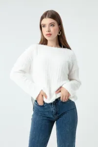 Lafaba Women's White Tulle Sweater