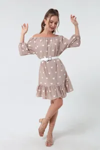 Lafaba Dámske norkové šaty s elastickými rukávmi, opasok