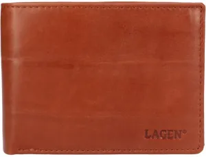 Lagen Pánska kožená peňaženka LG-2111 MID BRN