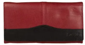 Lagen Dámska kožená peňaženka Red/Black PWL-367