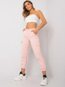 Svetlo-ružové nohavice s vreckami Ximenna - 36