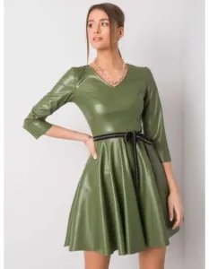 Dámske šaty MIREIA v zelenej farbe z ekokože