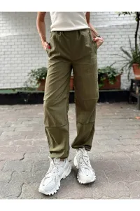 Laluvia Khaki Parachute Fabric Trousers