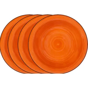 Lamart Set oranžových polievkových tanierov 4ks HAPPY LT9063