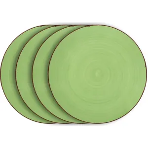Lamart Set zelených plytkých tanierov 4ks HAPPY LT9055