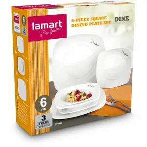 Lamart - Sada štvorcových tanierov, 6 ks, Dine LT9002
