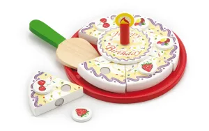 LAMPS - Drevená narodeninová torta krájanie