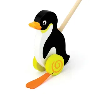 509620 Drevený tučniak na tlačenie - Viga Toys