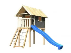 Detská hracia veža so šmýkačkou Dekorhome Modrá #790960
