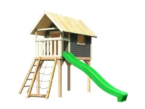 Detská hracia veža so šmýkačkou Dekorhome Zelená #790961
