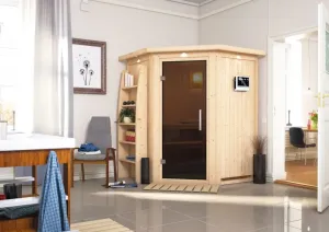 Interiérová fínska sauna 151 x 151 cm Dekorhome #791015