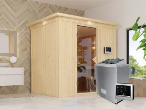 Interiérová fínska sauna 196x151 cm s kamny 9 kW Dekorhome #1614934
