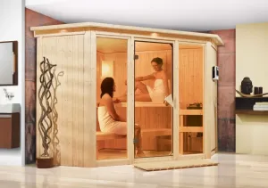 Interiérová fínska sauna 245 x 245 cm Dekorhome #1611107