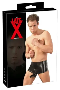 LATEX - boxerky s návlekom na penis (čierne) #3430297