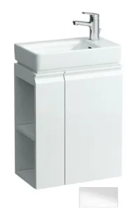 Laufen Pro S - Umývadlová skrinka s dvierkami a bočnou policou vľavo, 470x275x605 mm, lesklá biela H4830020954751