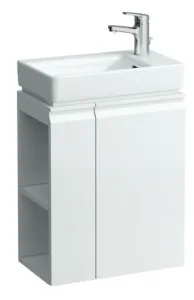 Laufen Pro S - Umývadlová skrinka s dvierkami a bočnou policou vľavo, 470x275x605 mm, matná biela H4830020954631