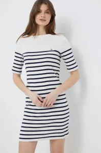 Bavlnené šaty Lauren Ralph Lauren béžová farba, mini, priliehavá
