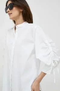 Košeľa Lauren Ralph Lauren dámska, biela farba, regular, so stojačikom #6237834