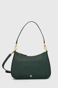 Kožená kabelka Lauren Ralph Lauren zelená farba #8733945