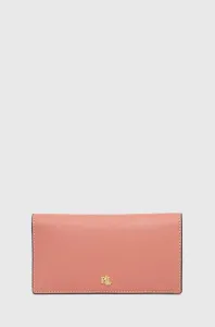 Kožená peňaženka Lauren Ralph Lauren dámsky,zlatá farba,432802917