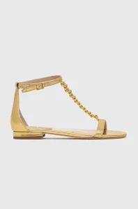 Kožené sandále Lauren Ralph Lauren 802900075001 dámske, zlatá farba #4246200