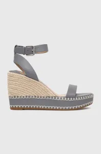 Kožené sandále Lauren Ralph Lauren HILARIE šedá farba, 802898506006 #8735606