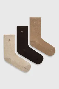 Ponožky Lauren Ralph Lauren dámske, béžová farba, 454825133003