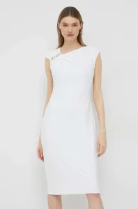 Šaty Lauren Ralph Lauren biela farba, mini, priliehavá