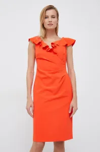 Šaty Lauren Ralph Lauren oranžová farba, mini, priliehavá #6824955