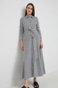 Šaty Lauren Ralph Lauren šedá farba, maxi, áčkový strih #198060