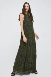 Šaty Lauren Ralph Lauren zelená farba, maxi, rovný strih #248812