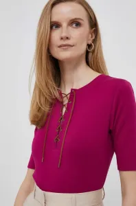 Tričko Lauren Ralph Lauren dámsky, fialová farba