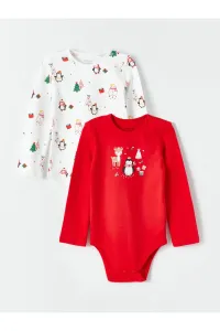 LC Waikiki Crew Neck Long Sleeve New Year's Eve Theme for Baby Girl With Snap Fastener Set of 2 #8425934