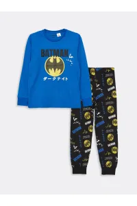 LC Waikiki Crew Neck Batman Printed Long Sleeve Boys Pajamas Set