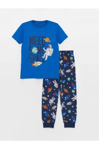 LC Waikiki Crew Neck Printed Short Sleeve Boys' Pajamas Set