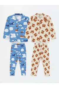 LC Waikiki Shirt Collar Long Sleeve Printed Baby Boy Pajamas Set of 2