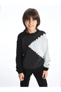LC Waikiki Crew Neck Patterned Long Sleeve Boy's Knitwear Sweater
