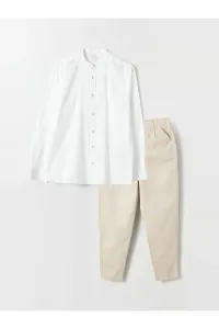 LC Waikiki Big Collar Long Sleeve Boy Shirt and Trousers