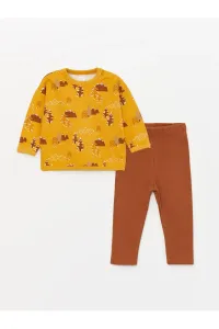 LC Waikiki Crew Neck Long Sleeve Printed Baby Boy Sweatshirt and Trousers 2-pack #8652549