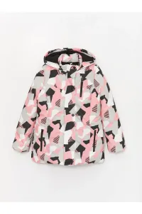 LC Waikiki Hooded Patterned Girl's Coat